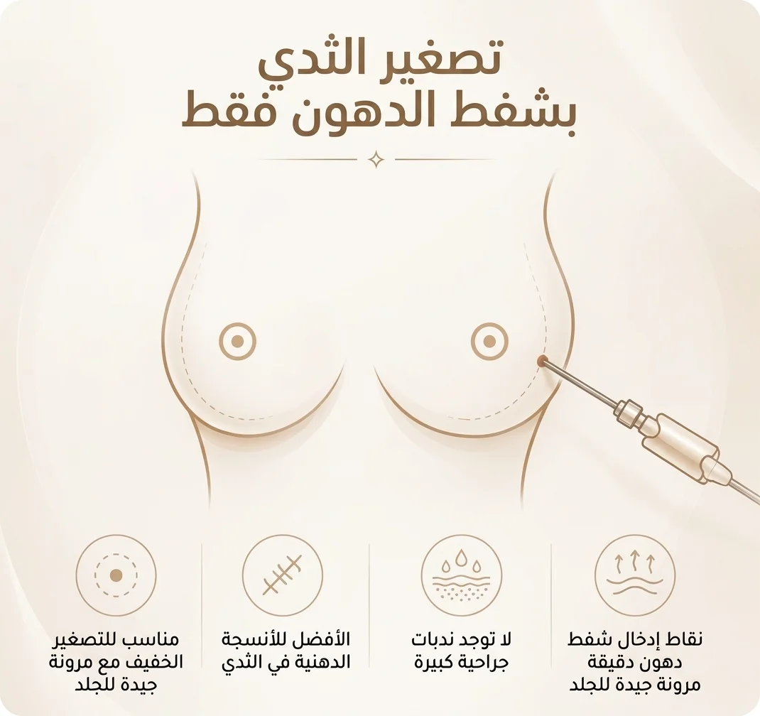 ما هي أنواع تقنيات تصغير الثدي
