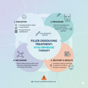 Filler dissolving treatment with hyaluronidase