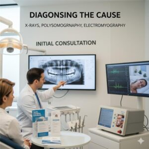X-rays report of Initial Consultation Teeth Grinding Treatment in Dubai while diagonsing the cause.