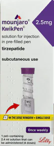 Mounjaro injection 2.5mg pre-filled pen (tirzepatide) for once-weekly use in Dubai