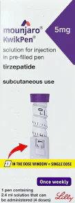 Mounjaro injection 5mg pre-filled pen (tirzepatide) for once-weekly use in Dubai