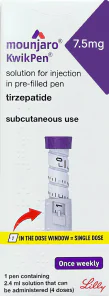 Mounjaro injection 7.5mg pre-filled pen (tirzepatide) for once-weekly use in Dubai