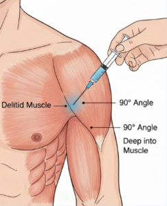 Intramuscular B12 Injection in Deltoid