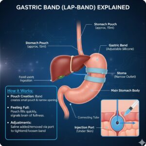 Bariatric gastric band procedure