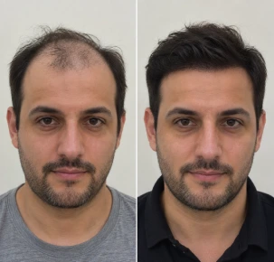 Brfore And After Hair Transplant IN Dubai