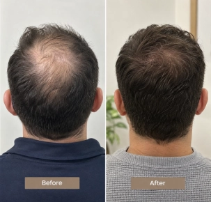 Crown Hair Transplant in Dubai Before and After