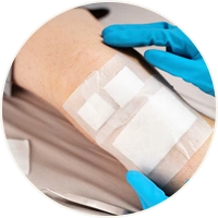 Sterile Bandages Application After Arm Lift Surgery