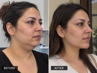 Chin and neck liposuction Before And After